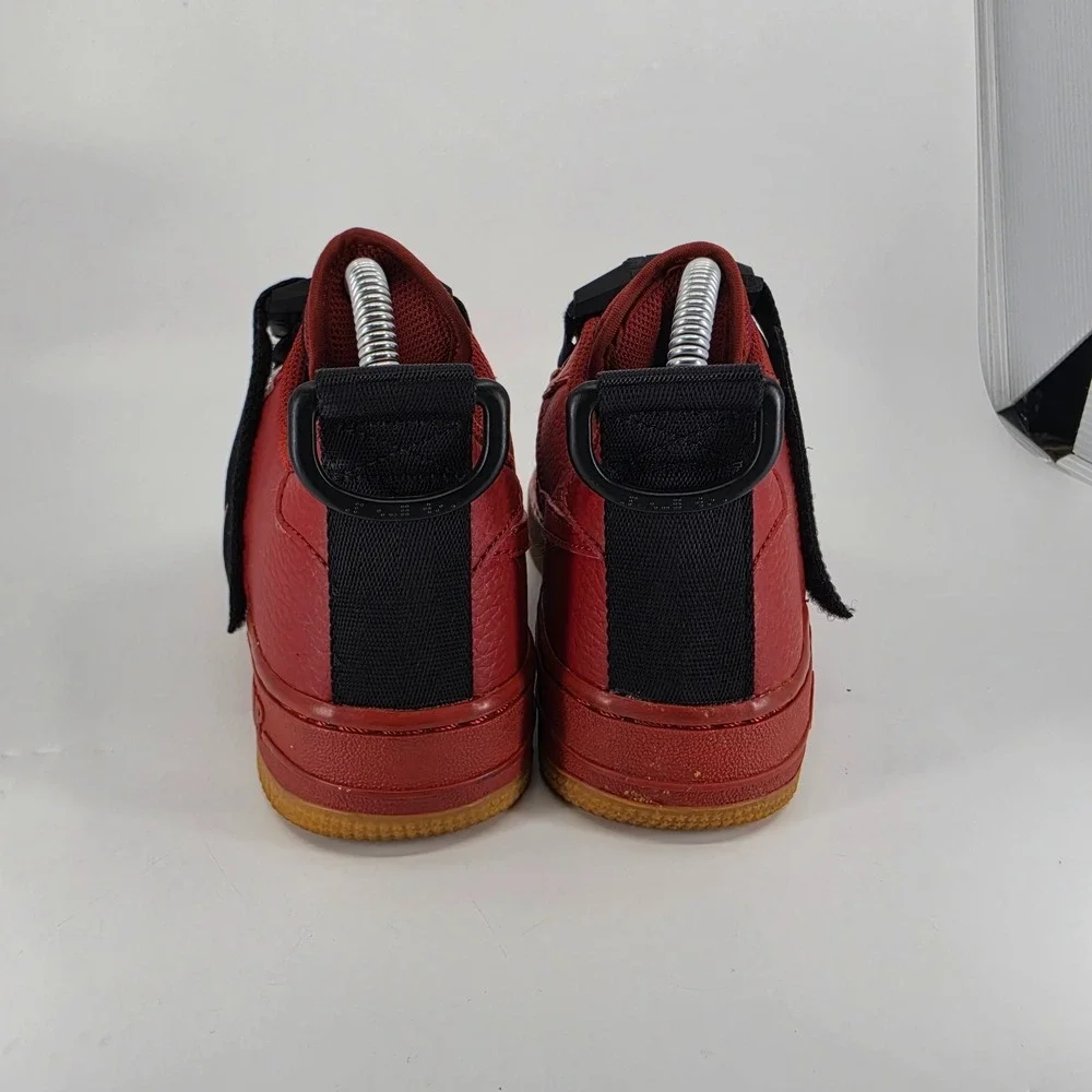 Nike Air Force 1 Kids Shoe 5Y Dune Red-Black Air Force 1 Utility [AJ6601-600]